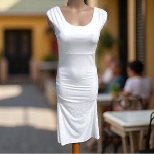 white body-con midi dress Small
